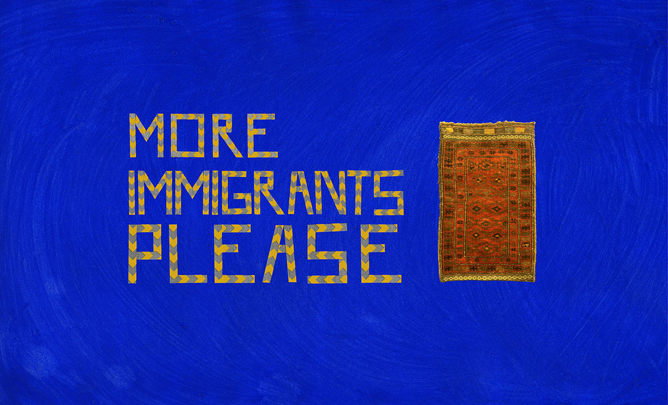 ‘More Immigrants Please’ (2023) by Osman Yousefzada. The Gallery, Season 3, 2023. Produced by Artichoke. Landscape copie